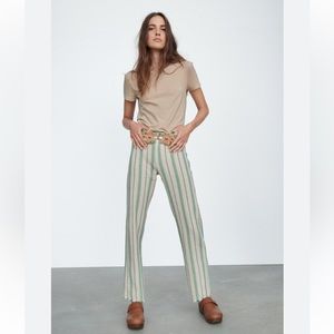ZARA Raw Hem 100% Cotton Pants. Size Medium
